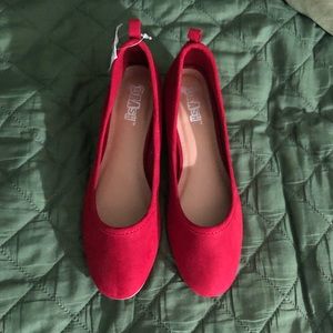NWT Red Suede Kitten Heels